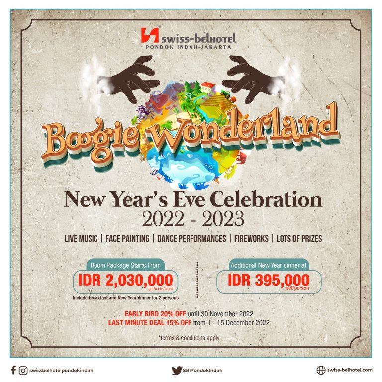 Sambut Tahun Baru 2023 “Boogie Wonderland” di Swiss-Belhotel Pondok Indah